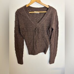 Hollister Y2K Pullover Sweater Size L Minimalist Earthy granola girl neutral